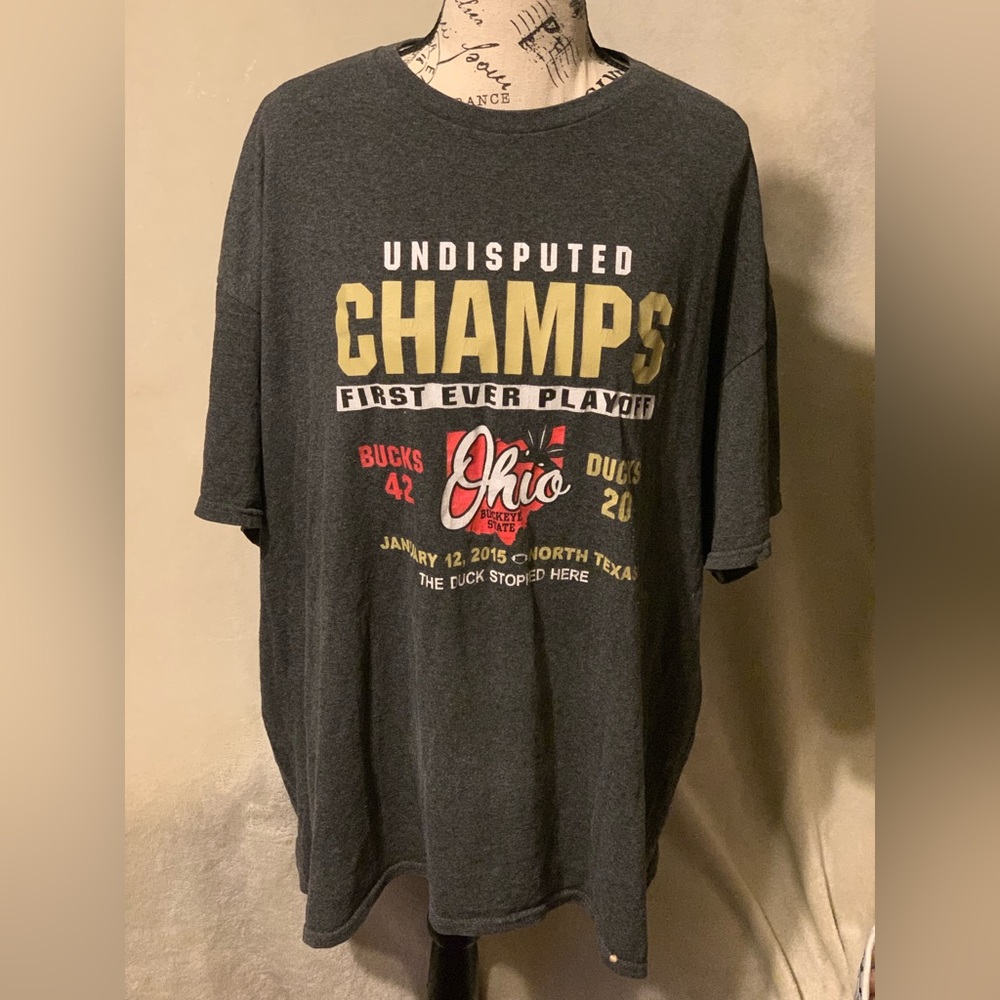 Ohio State College Football Playoff National Championship Gray 2XL T Shirt